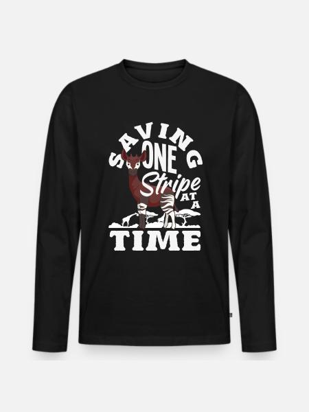 Funny zookeeper okapi lover - Men's Premium Organic Long Sleeve Shirt - black