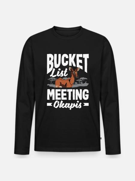 Funny zookeeper okapi lover - Men's Premium Organic Long Sleeve Shirt - black
