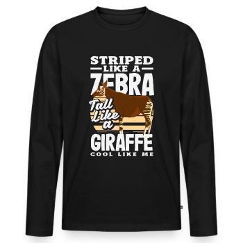 Funny zookeeper okapi lover - Men's Premium Organic Long Sleeve Shirt - black - Front - Nico (187cm)