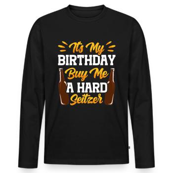 Crawled Pub Crawl Alcohol Drinking - Men's Premium Organic Long Sleeve Shirt - black - Front - Nico (187cm)