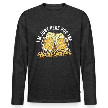 Crawled Pub Crawl Alcohol Drinking - Männer Premium Bio Langarmshirt - Anthrazit meliert - Vorne - Nico (187cm)