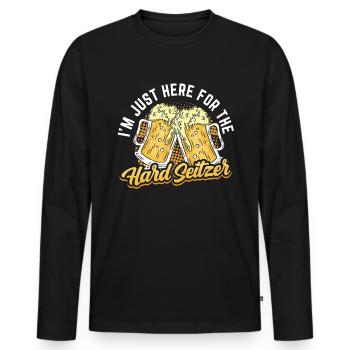 Crawled Pub Crawl Alcohol Drinking - Men's Premium Organic Long Sleeve Shirt - black - Front - Nico (187cm)