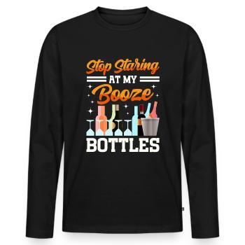 Crawled Pub Crawl Alcohol Drinking - Männer Premium Bio Langarmshirt - Schwarz - Vorne - Nico (187cm)