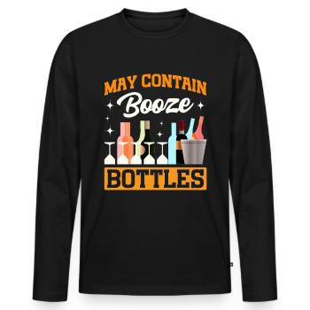 Crawled Pub Crawl Alcohol Drinking - Männer Premium Bio Langarmshirt - Schwarz - Vorne - Nico (187cm)