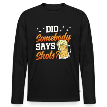 Crawled Pub Crawl Alcohol Drinking - Männer Premium Bio Langarmshirt - Schwarz - Vorne - Nico (187cm)