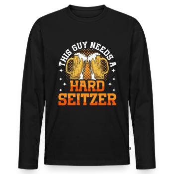 Crawled Pub Crawl Alcohol Drinking - Männer Premium Bio Langarmshirt - Schwarz - Vorne - Nico (187cm)