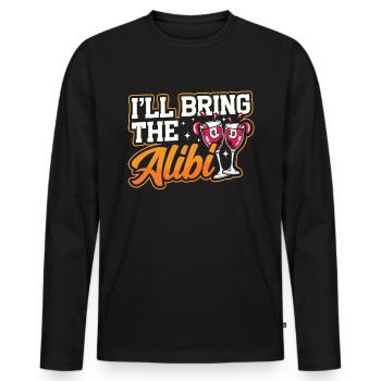 Crawled Pub Crawl Alcohol Drinking - Men's Premium Organic Long Sleeve Shirt - black - Front - Nico (187cm)
