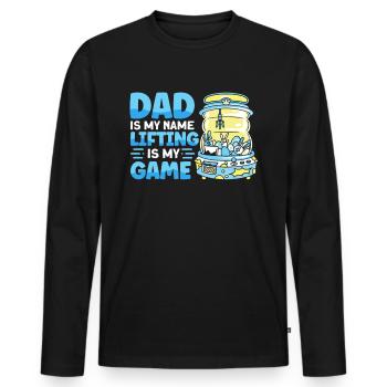 Claw Game Funny Claw Machine - Men's Premium Organic Long Sleeve Shirt - black - Front - Nico (187cm)