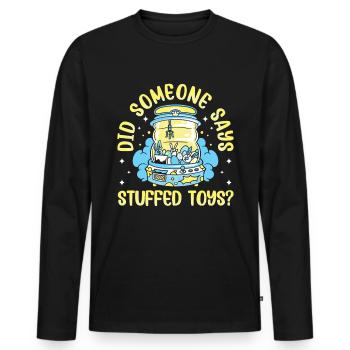 Claw Game Funny Claw Machine - Men's Premium Organic Long Sleeve Shirt - black - Front - Nico (187cm)