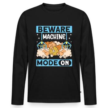 Claw Game Funny Claw Machine - Men's Premium Organic Long Sleeve Shirt - black - Front - Nico (187cm)