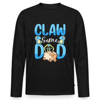 Claw Game Funny Claw Machine - Men's Premium Organic Long Sleeve Shirt - black - Front - Nico (187cm)