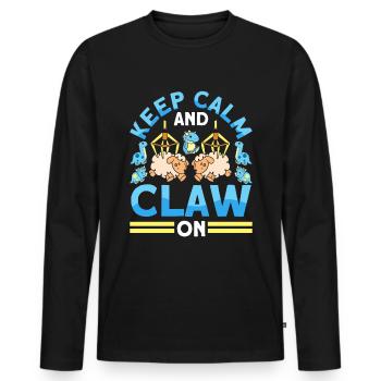 Claw Game Funny Claw Machine - Men's Premium Organic Long Sleeve Shirt - black - Front - Nico (187cm)