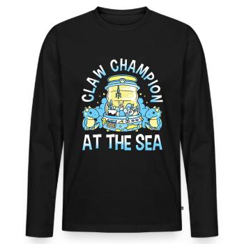 Claw Game Funny Claw Machine - Men's Premium Organic Long Sleeve Shirt - black - Front - Nico (187cm)