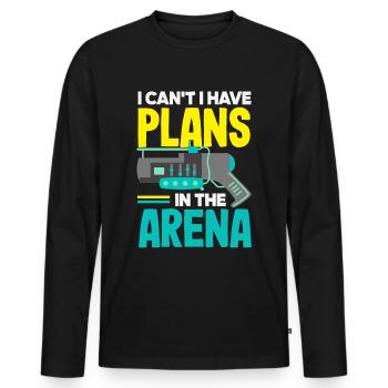 Indoor laser tag party outfit laser tag - Men's Premium Organic Long Sleeve Shirt - black - Front - Nico (187cm)
