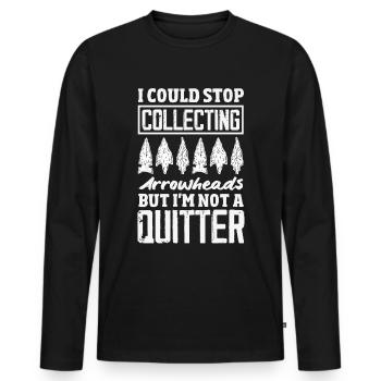 Arrowhead Hunter Archery Arrowhead - Men's Premium Organic Long Sleeve Shirt - black - Front - Nico (187cm)