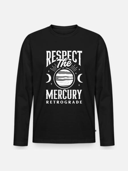 Retrograde planets Mercury retrograde - Men's Premium Organic Long Sleeve Shirt - black