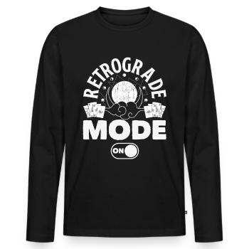 Retrograde planets Mercury retrograde - Men's Premium Organic Long Sleeve Shirt - black - Front - Nico (187cm)