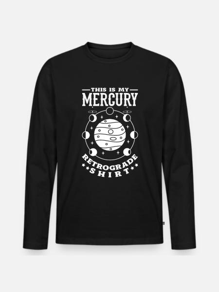 Planètes rétrogrades Mercure rétrograde - T-shirt manches longues Premium bio Homme - noir
