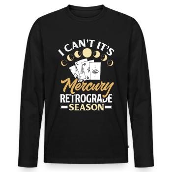Retrograde planets Mercury Retrograde - Men's Premium Organic Long Sleeve Shirt - black - Front - Nico (187cm)