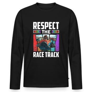 Simulator Cockpit Esports Sim Racing - Männer Premium Bio Langarmshirt - Schwarz - Vorne - Nico (187cm)