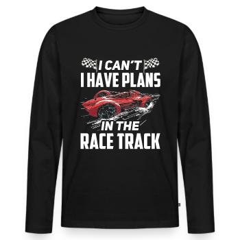 Simulator Cockpit Esports Sim Racing - Männer Premium Bio Langarmshirt - Schwarz - Vorne - Nico (187cm)