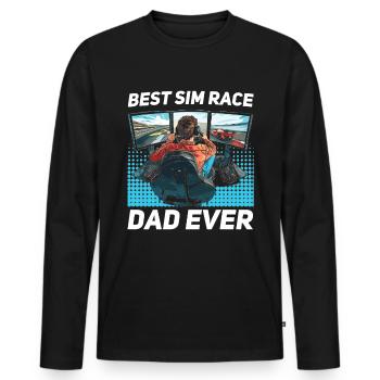 Simulator Cockpit Esports Sim Racing - Männer Premium Bio Langarmshirt - Schwarz - Vorne - Nico (187cm)