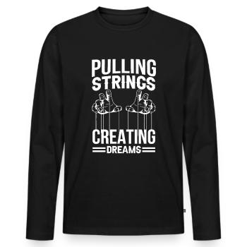 Puppeteer, puppeteer - Men's Premium Organic Long Sleeve Shirt - black - Front - Nico (187cm)