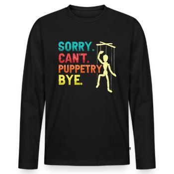 Puppeteer, puppeteer - Men's Premium Organic Long Sleeve Shirt - black - Front - Nico (187cm)