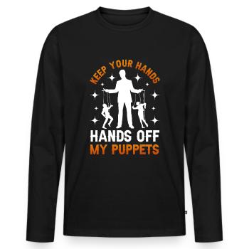 Puppeteer, puppeteer - Men's Premium Organic Long Sleeve Shirt - black - Front - Nico (187cm)