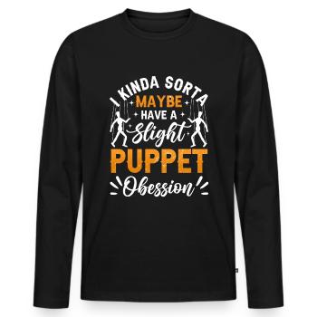 Puppeteer, puppeteer - Men's Premium Organic Long Sleeve Shirt - black - Front - Nico (187cm)