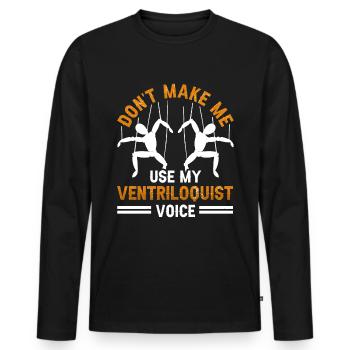 Puppeteer, puppeteer - Men's Premium Organic Long Sleeve Shirt - black - Front - Nico (187cm)