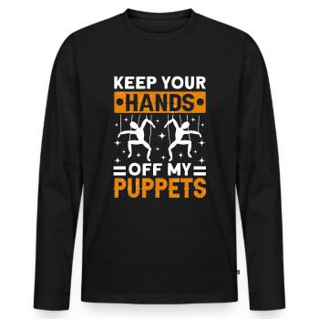 Puppeteer, puppeteer - Men's Premium Organic Long Sleeve Shirt - black - Front - Nico (187cm)