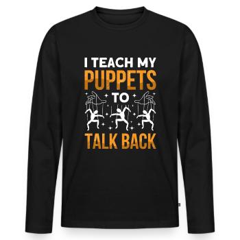 Puppeteer, puppeteer - Men's Premium Organic Long Sleeve Shirt - black - Front - Nico (187cm)