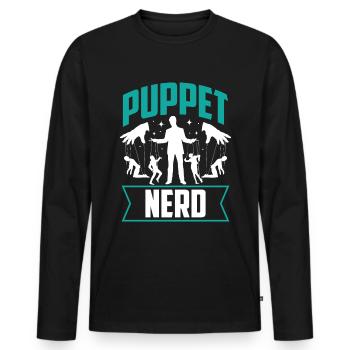 Puppeteer, puppeteer - Men's Premium Organic Long Sleeve Shirt - black - Front - Nico (187cm)