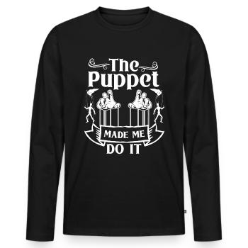 Puppeteer, puppeteer - Men's Premium Organic Long Sleeve Shirt - black - Front - Nico (187cm)