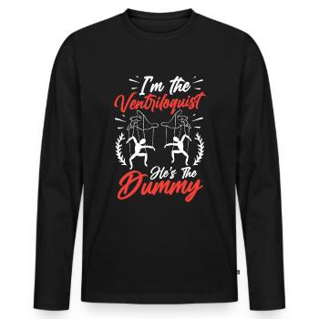 Puppeteer, puppeteer - Men's Premium Organic Long Sleeve Shirt - black - Front - Nico (187cm)