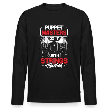Puppeteer, puppeteer - Men's Premium Organic Long Sleeve Shirt - black - Front - Nico (187cm)