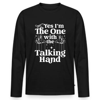 Puppeteer, puppeteer - Men's Premium Organic Long Sleeve Shirt - black - Front - Nico (187cm)