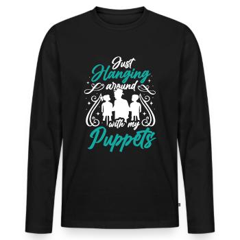 Puppeteer, puppeteer - Men's Premium Organic Long Sleeve Shirt - black - Front - Nico (187cm)