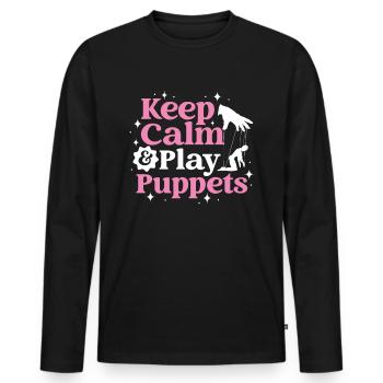 Puppeteer, puppeteer - Men's Premium Organic Long Sleeve Shirt - black - Front - Nico (187cm)