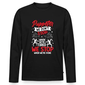 Puppeteer, puppeteer - Men's Premium Organic Long Sleeve Shirt - black - Front - Nico (187cm)