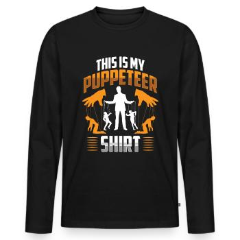 Puppeteer, puppeteer - Men's Premium Organic Long Sleeve Shirt - black - Front - Nico (187cm)