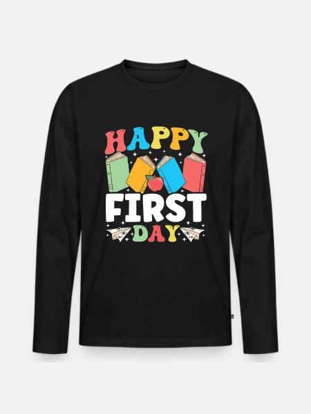 Englischlehrer Englischlerner ELL-Lehrer - Männer Premium Bio Langarmshirt - Schwarz