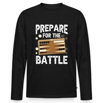 Brettspiel Lustiges Backgammon - Männer Premium Bio Langarmshirt - Schwarz - Vorne - Nico (187cm)