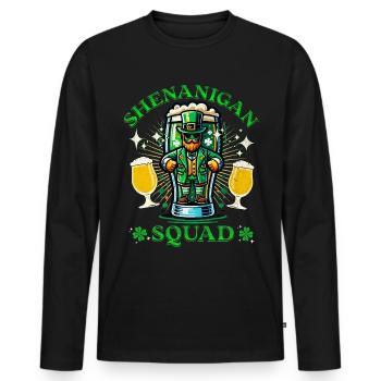 Manigance de la Saint-Patrick - T-shirt manches longues Premium bio Homme - noir - Devant - Nico (187cm)