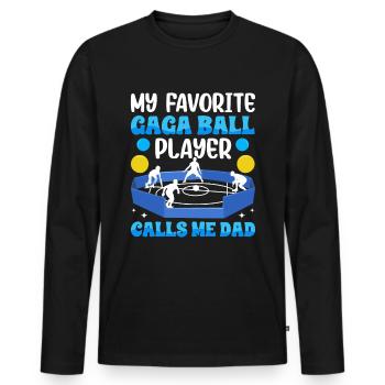 Dodgeball Hexagon Pit Sports Gaga Ball - Men's Premium Organic Long Sleeve Shirt - black - Front - Nico (187cm)