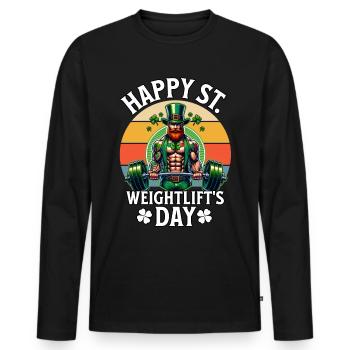 Escarpins de la Saint-Patrick - T-shirt manches longues Premium bio Homme - noir - Devant - Nico (187cm)