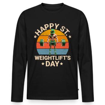 Escarpins de la Saint-Patrick - T-shirt manches longues Premium bio Homme - noir - Devant - Nico (187cm)