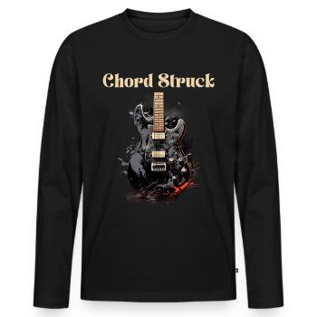 Akkord angeschlagene Gitarre Lehrer Lustiges Zitat - Männer Premium Bio Langarmshirt - Schwarz - Vorne - Nico (187cm)