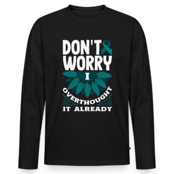 Sarcelle d’hiver SSPT Stress Trouble anxieux - T-shirt manches longues Premium bio Homme - noir - Devant - Nico (187cm)